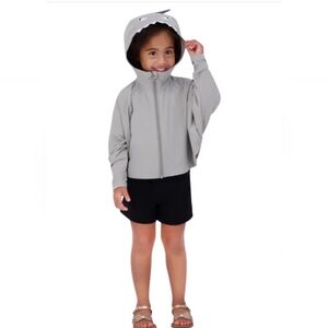 HAZEL + HARPER UPF Swim Coverup Gray Shark Full Zipper One Size 2T-4T